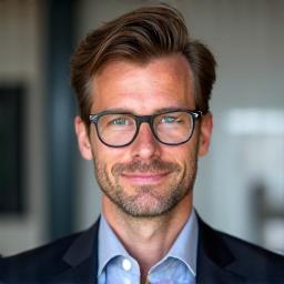 Portret van Marc Verweij, glimlachend.
